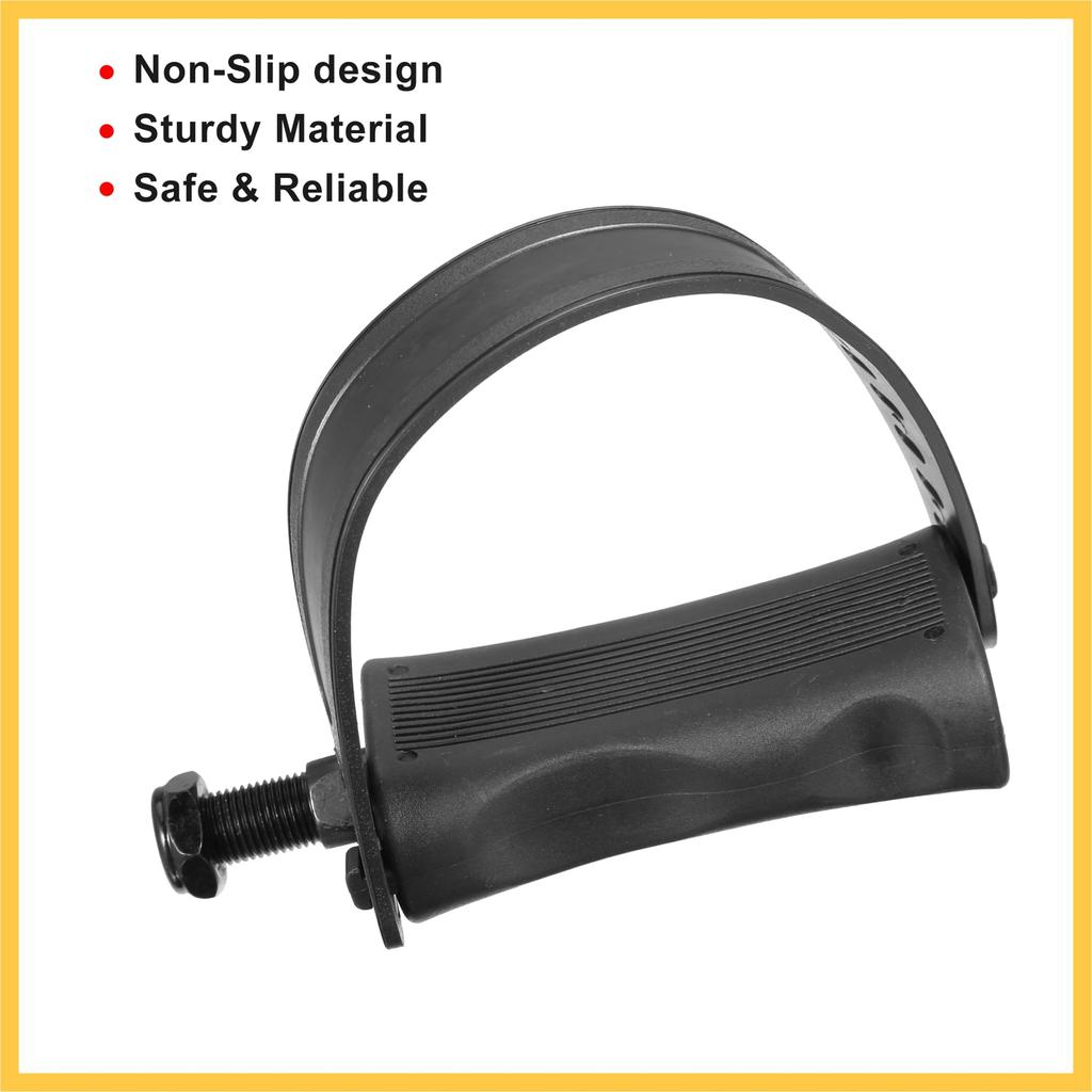 BULLSPANN 1 pár pedálů na rotoped s černými řemínky, 1/2" osa, 12,7mm osa,