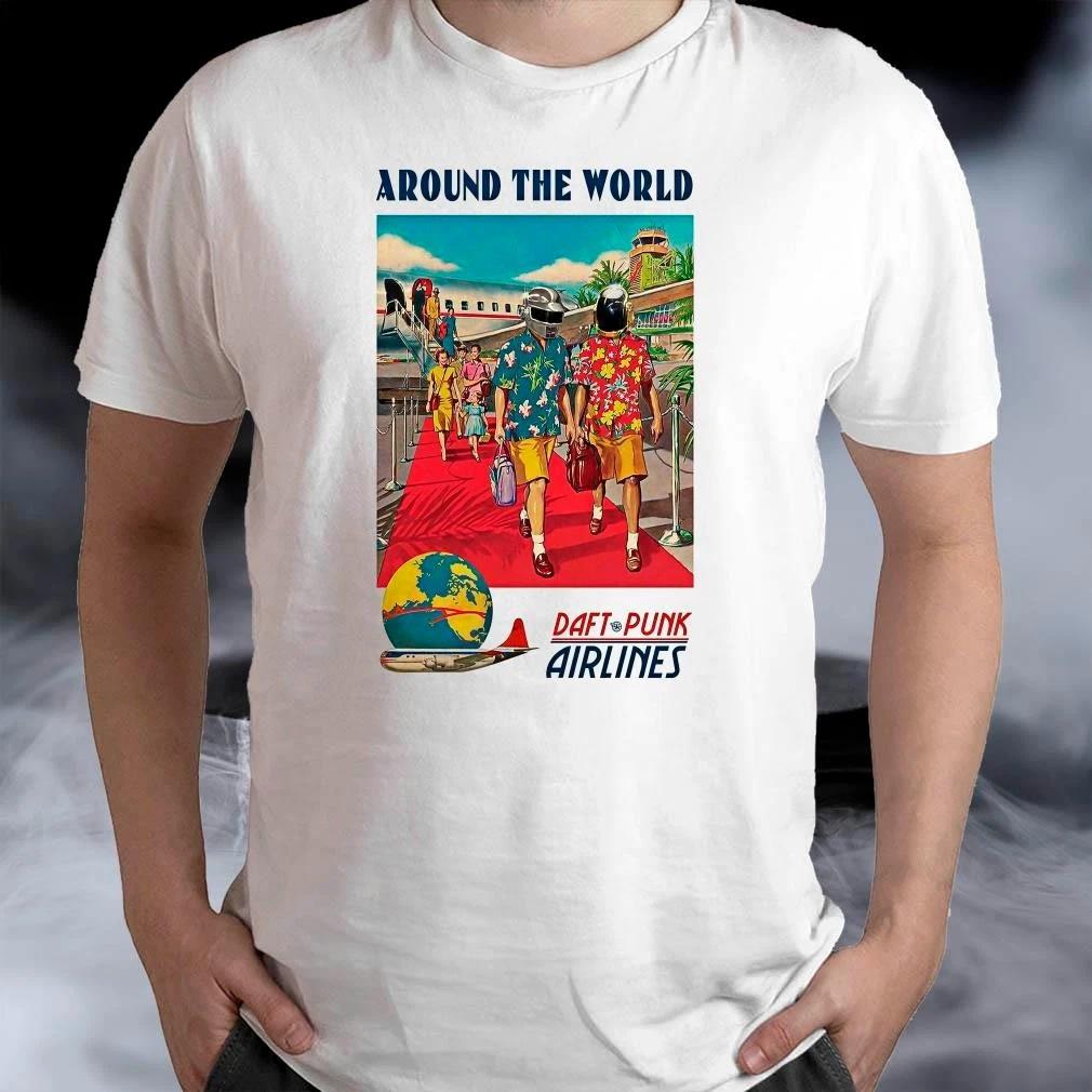 Around The World Fashion Graphic Tee Shirt S-3XL Q7634 S