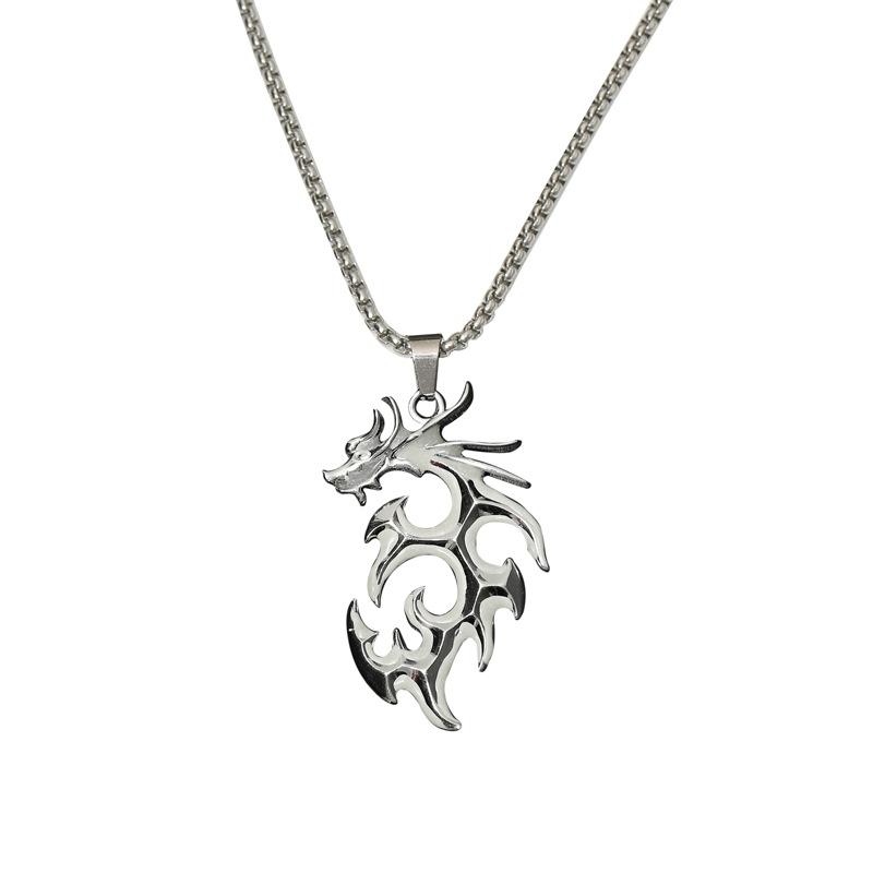 New Trendy and Powerful Night Glow Flame Dragon Necklace - Unique Luminous Dragon Sweater Chain Accessory