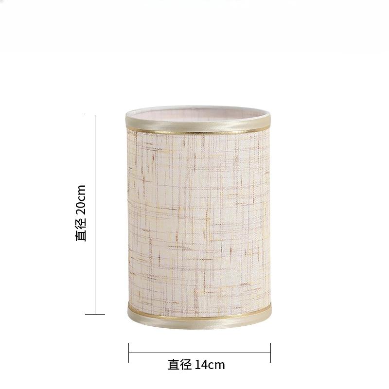 Nordic Cloth Metal Lamp Shade Home Decoration E27 Linen Fabric Metal Desk Lamp Cloth Lampshade 14/22/25cm Height