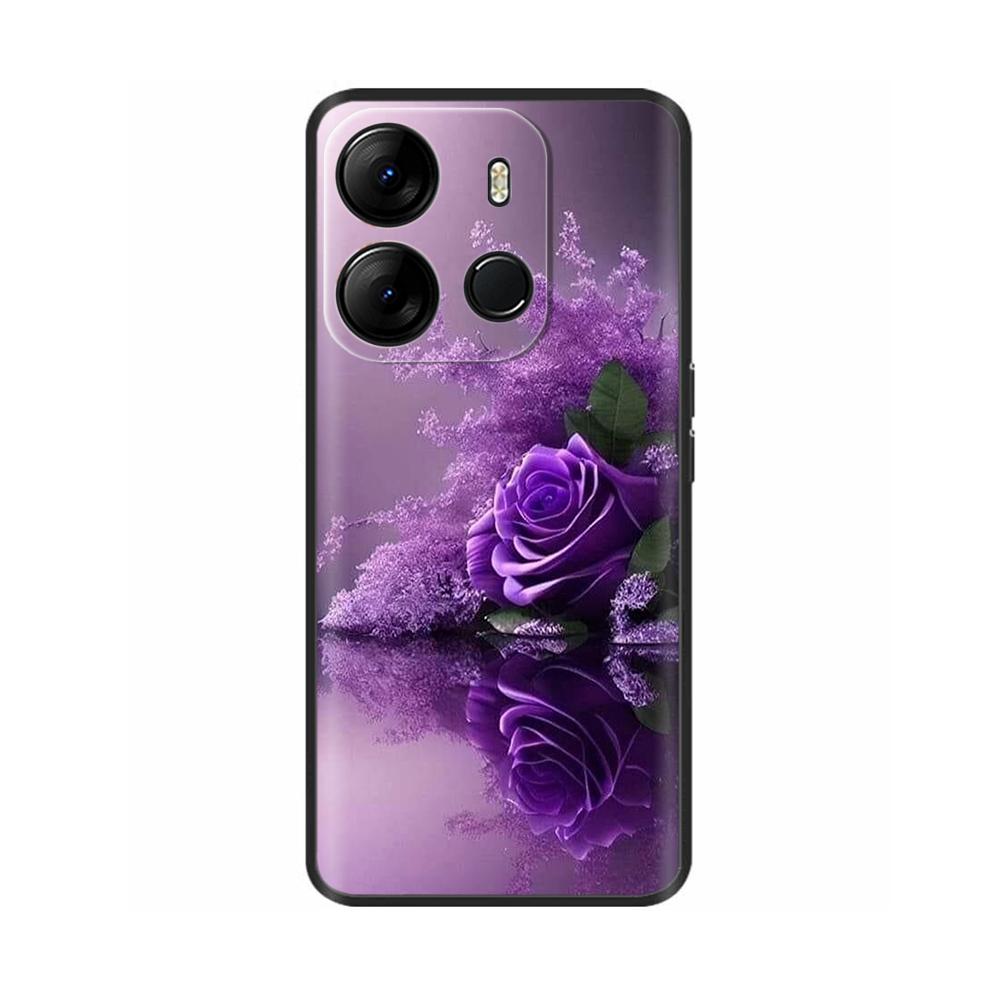 Für Tecno Spark Go 2023 Hülle Beliebte Blumen Silikon Handyhülle Für Tecno Pop 7 Pro Cover SparkGO Hüllen Schutzhüllen Schalen