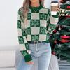 Women's T-Shirt Vintage Floral Print Round Neck Loose Long Sleeve Mid-Length Thumb Leak Top