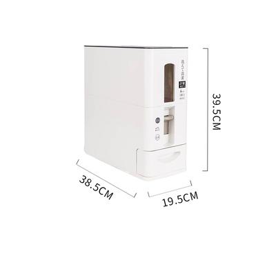 6kg/12kg Sealed Rice Storage Box Cereal Grains Beans Flour Storage Barrel Measurable Rice Moisture-Proof Bucket Home Supply