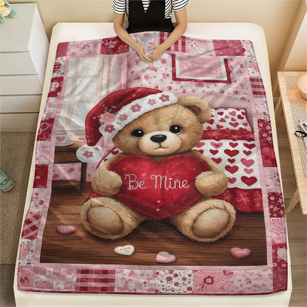 1 Stück Flanelldecke mit Cartoon-Druck, Hohe Qualität, Bequem für alle Jahreszeiten, Heimdekoration, Wärme und Komfort, Perfekt als Weihnachts- oder Geburtstagsgeschenk