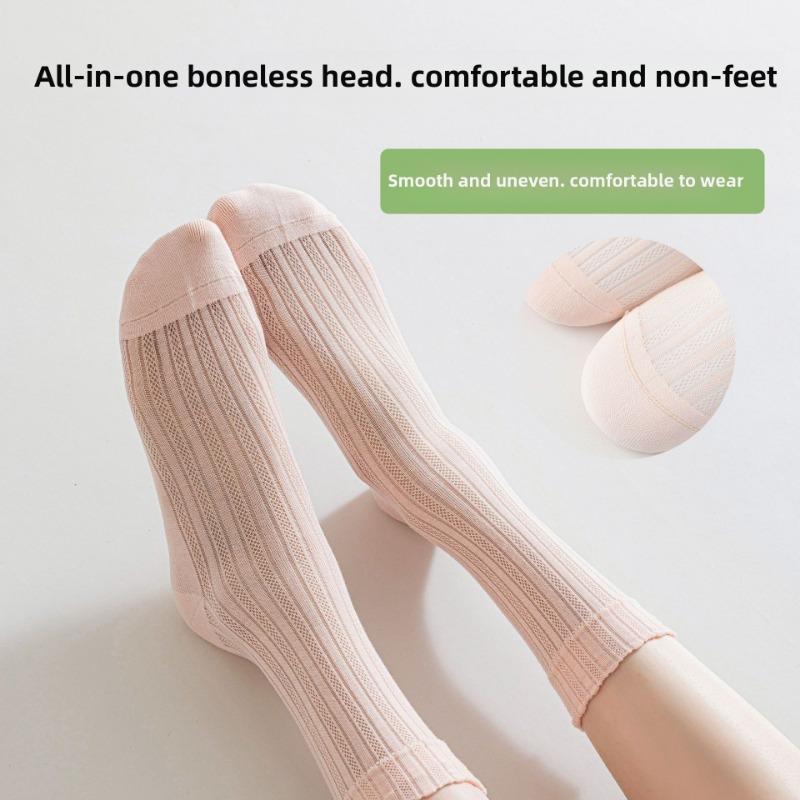 5 Paar Damen Frühling Sommer Dünne Netz Atmungsaktive Nahtlose Kniestrümpfe