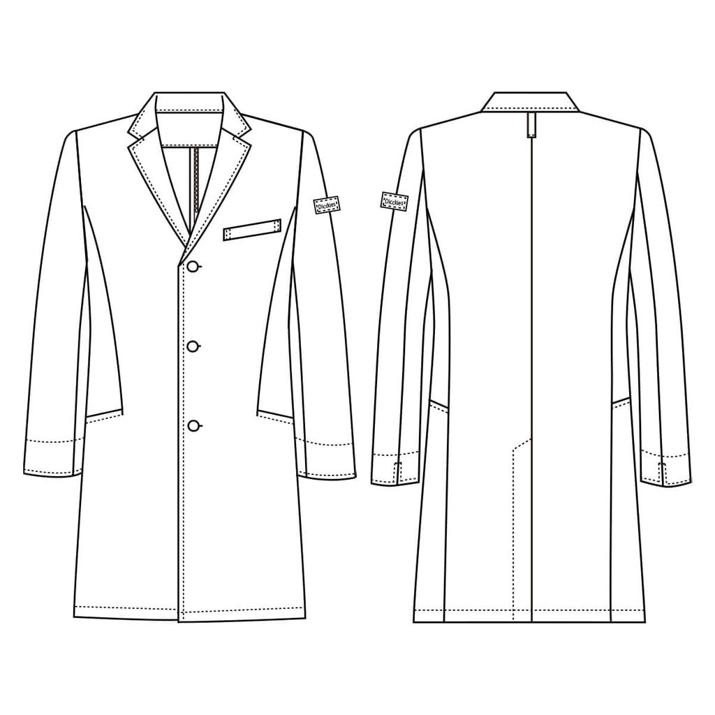 Dickies Men's Doctor Coat, Single Breasted