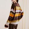 SOFSIL Women's Striped Round Neck Knit Sweater