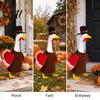 Thanksgiving Garden Goose Outfit 1 Set Turkey Outfit Porch Costume with Top Autumn Harvest Yard Decoration Hat And Wings for 23 Inch Statue,