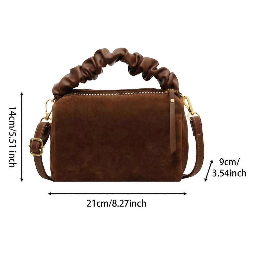 Damen Umhängetasche Leicht Modische Wildleder Handtasche für Party Reise Arbeit Kaffee