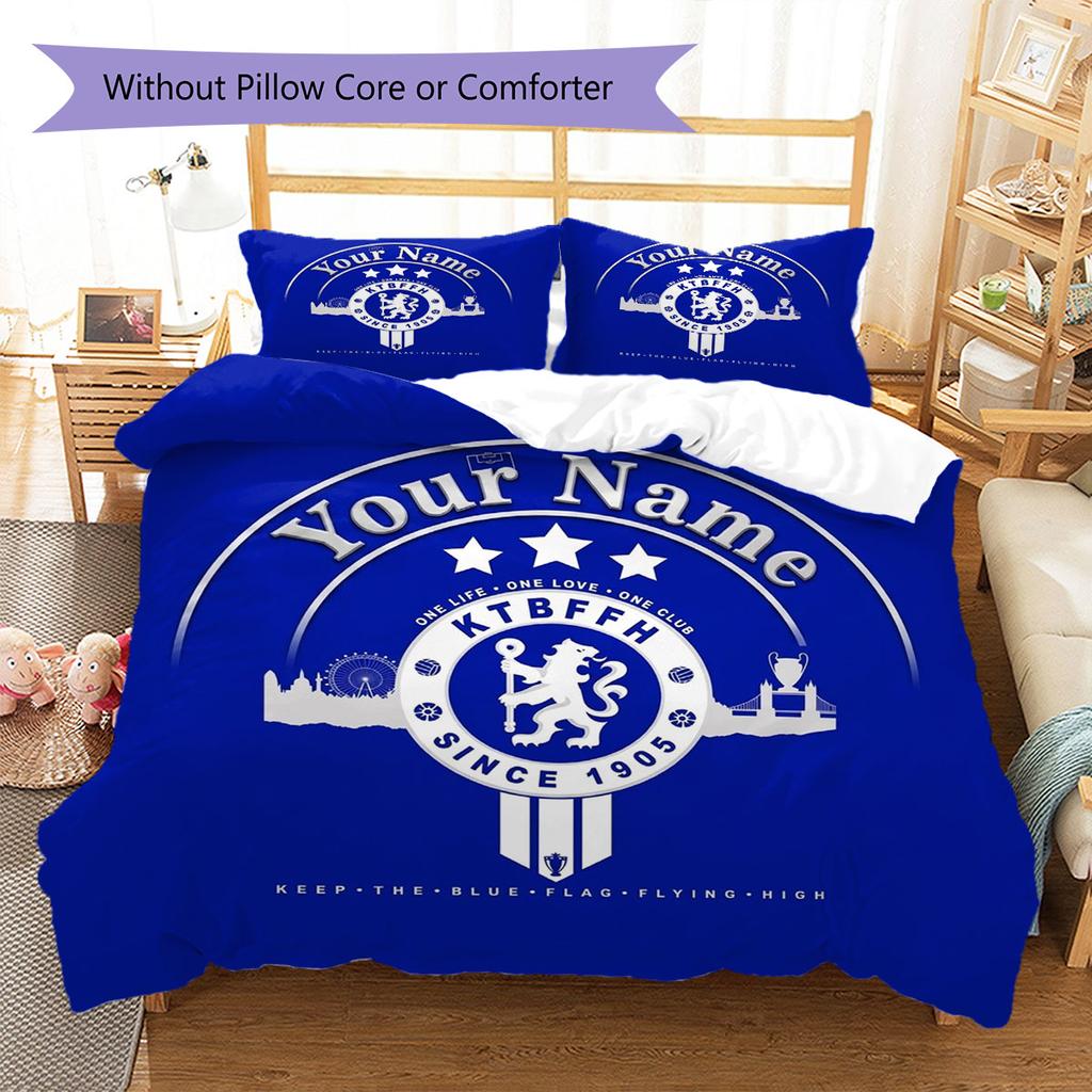 Chelsea F Custom Name Pattern Bedding,Quilt Set Quilt Cover Pillowcase Home Birthday Gift(1 * Duvet Cover + 2 * Pillowcase, Without Core)