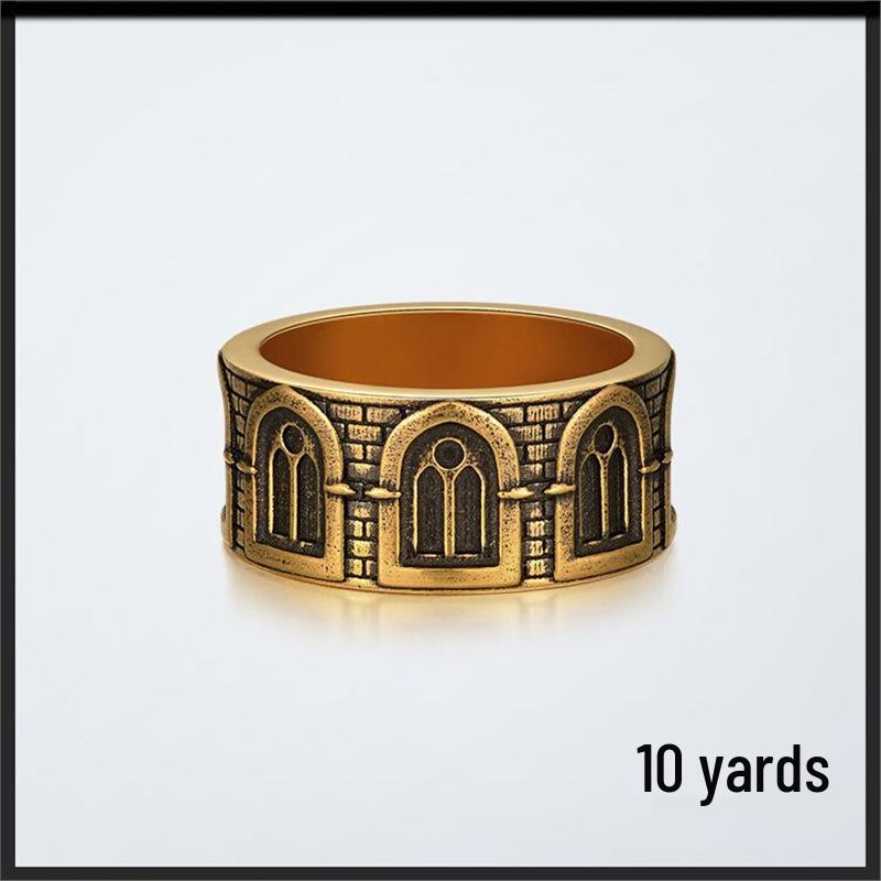 

Оригинальное кольцо Empire Castle класса люкс черного и золотого цвета для мужчин и женщин: Элегантный стиль высокого класса для пары. One Size