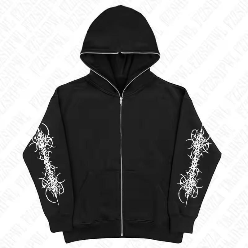 Neuer Unisex-Plüsch-Kapuzenpullover mit Reißverschluss und Schirm im europäischen und amerikanischen Streetstyle