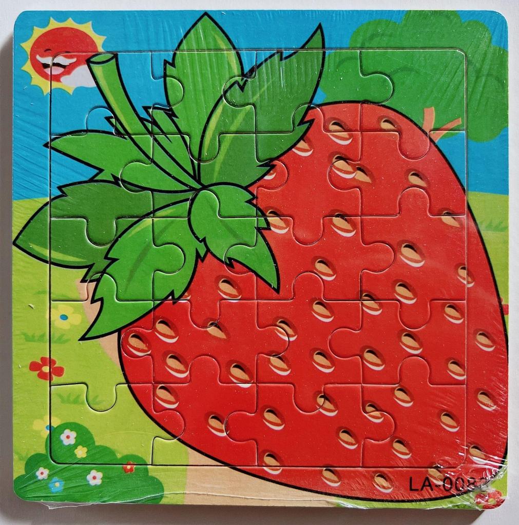 20-Piece Wooden Kids' Puzzle Board - Cartoon Animals