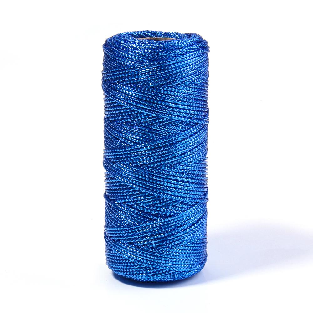100Meters/Roll Gold Silver Color Macrame Cord Packaging Rope Ornament String Thread For DIY Wedding Party Christmas Gifts Decor