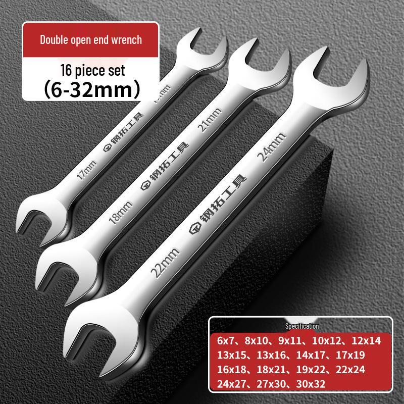 Doppelmaulschlüssel-Satz (Dünne Gabel) - Größen 8, 10, 14, 17