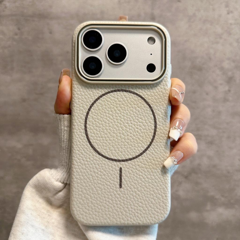 Frosted Leather Texture Magnetic For Magsafe Case For iPhone 17 Air 17E 16 16E 15 14 Plus 13 12 11 Pro Max Luxury TPU Cover
