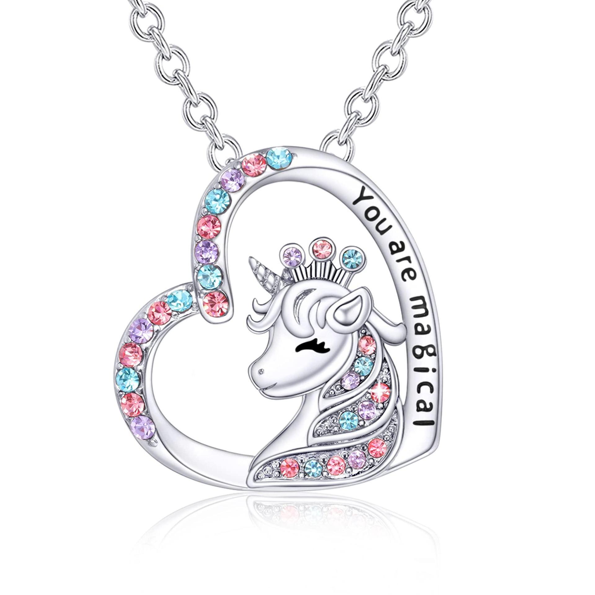 

LWN Love Children Pendant Necklace Unicorn Cartoon Clavicle Chain Gift