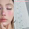 1 Sheet 3D Face Eye Party Makeup Tattoo Sticker Diamond  Sticker Self-Adhesive Mixed  Face Decoration Sticker