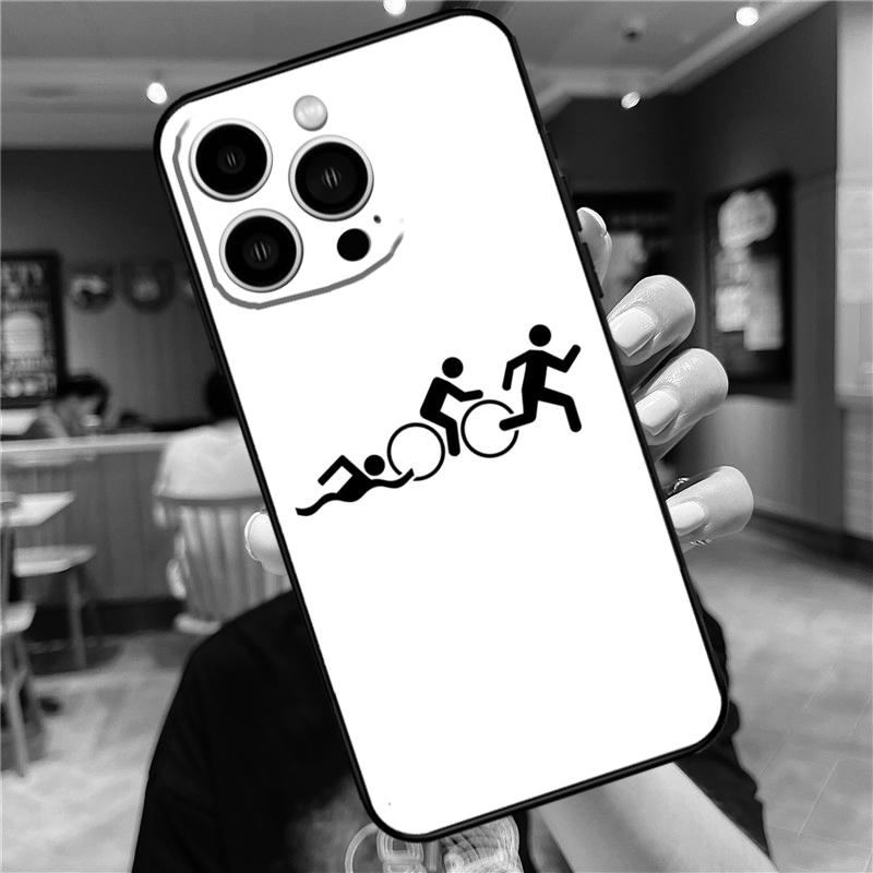 Triathlon Tri Life Handyhülle Für iPhone 11 12 13 14 16 15 Pro Max Mini XS X XR 7 8 Plus Weiche Hülle
