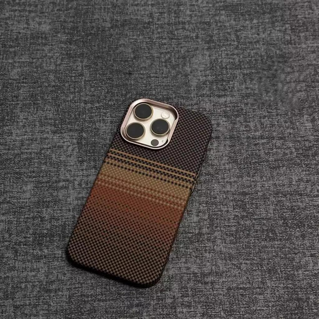 Kevlar Pattern Is Suitable for iPhone16promax Magnetic Mobile Phone Case Apple 15 Skin Matte PC Anti-drop Cover 14
