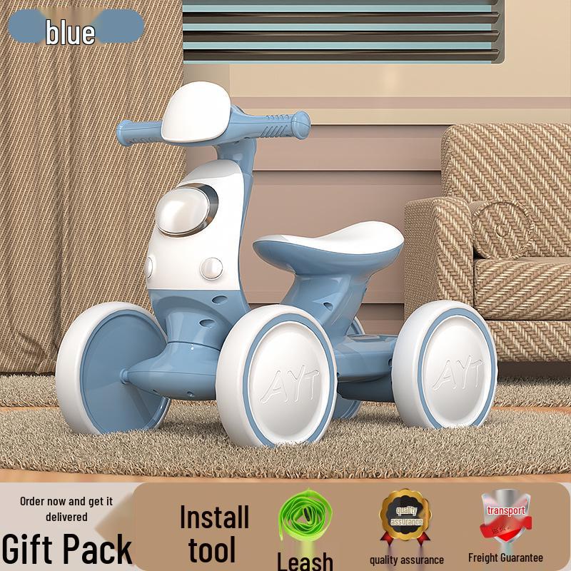 

Светящийся музыкальный самокат с защитой от падения для мальчиков и девочек, возраст 1-3 года