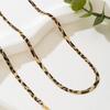 Fashionable And Personalized Metal Geometric Leopard Print Circle Women's Necklace Bracelet Jewelry Set