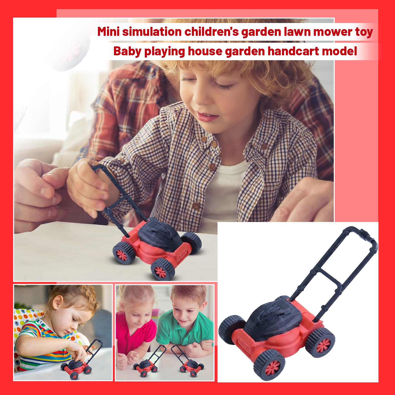 

Miniature Simulation Children s Garden Mower Toy Baby Playhouse Garden Handcart Model Dollhouse Weeding One Size