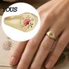 Electroplated Ring Finger Ring, Butterfly Heart Rabbit Pattern Band, Imitation Design Technology for Lover Daily Wear Accessories Special-shaped