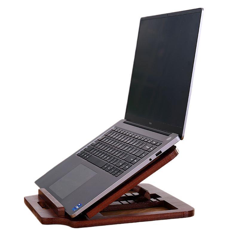 Folding Solid Wood Portable Laptop & Tablet Stand with Cooling Feature