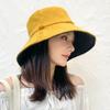 Fashion Large Brim Double-sided Bucket Hat Women's Autumn Sun Protection Hat Solid Color Versatile Sun Hat, Women