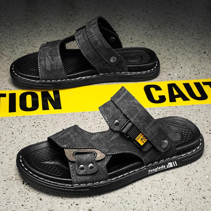 Sandals New Summer Beach One-word Breathable Driving Two Wear Leisure Sports Outdoor Cool Slippers