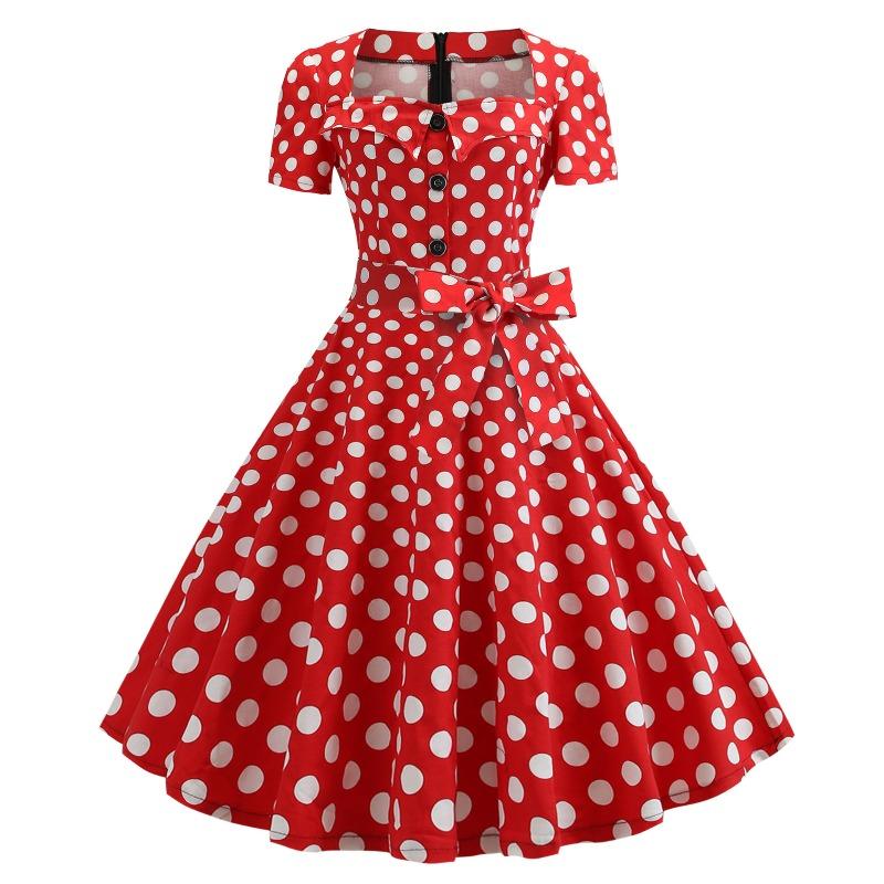 IHUASU Fashion Summer Spring Short Sleeve Casual Dresses S