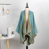 Warm Cold Shawl Cape Women Outdoor Camping Warm Outside Blanket Imitation Cashmere Double-Sided Shawl