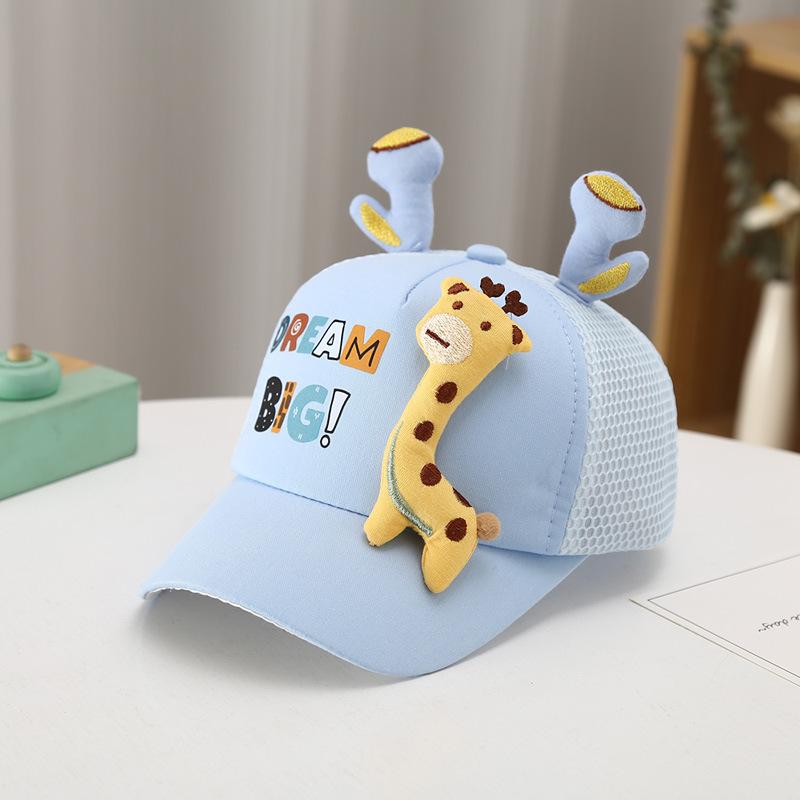 JYL TS DIY Giraffe Kids Cap Mesh Summer Sun Hat Polyester