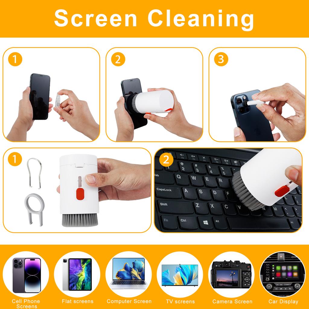 20-in-1 Cleaner Kit Keyboard Pen Screen Cleaning Tools Computer Earphones Brush Puller Multifunctional Brush Dust Remove Kit