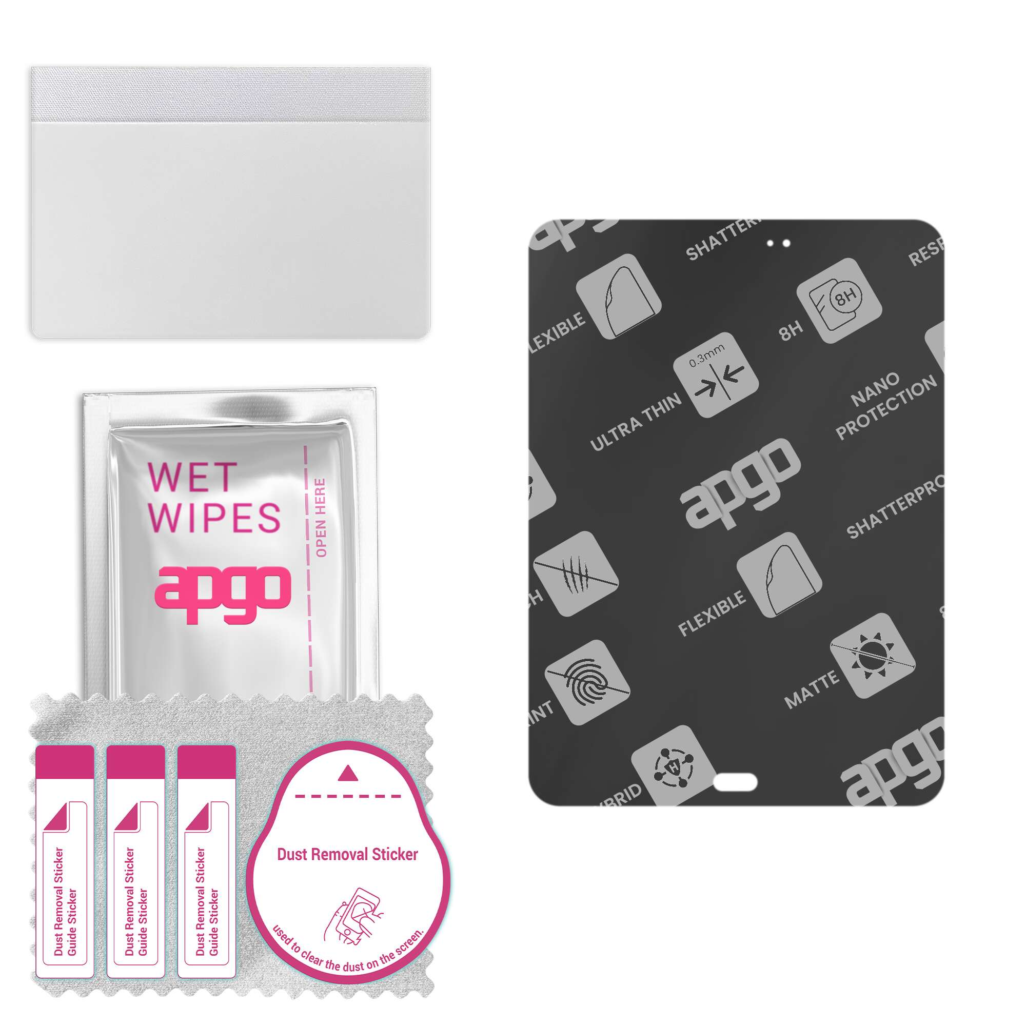 

apgo MATTE Hybrid protective glass compatible with Samsung Galaxy Tab S2 9.7, flexible nano glass, great replacement for tempered glass, scratch-resis