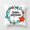 Merry Christmas Printed White Putetrekk Christmas Style Putetrekk Hjem Sofa Dekor Putetrekk