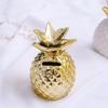 Ceramiczna Ceramiczna Skarbonka Ananas Pojemnik na Złote Fasolki Pozłacany Zbiornik na Pieniądze Oszczędności Dekoracja Biurka Ozdoby Domowe Słoik na Pieniądze