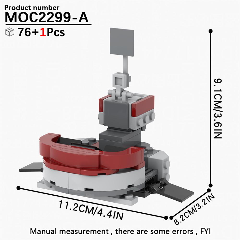MOOXI Nový Sci-Fi Film Vesmírné Války Droid Tank Válečný Letoun MOC Modelová Sada Kostek DIY Dioráma Dětská Hračka Stavebnice Sada Dárek pro Dospělé
