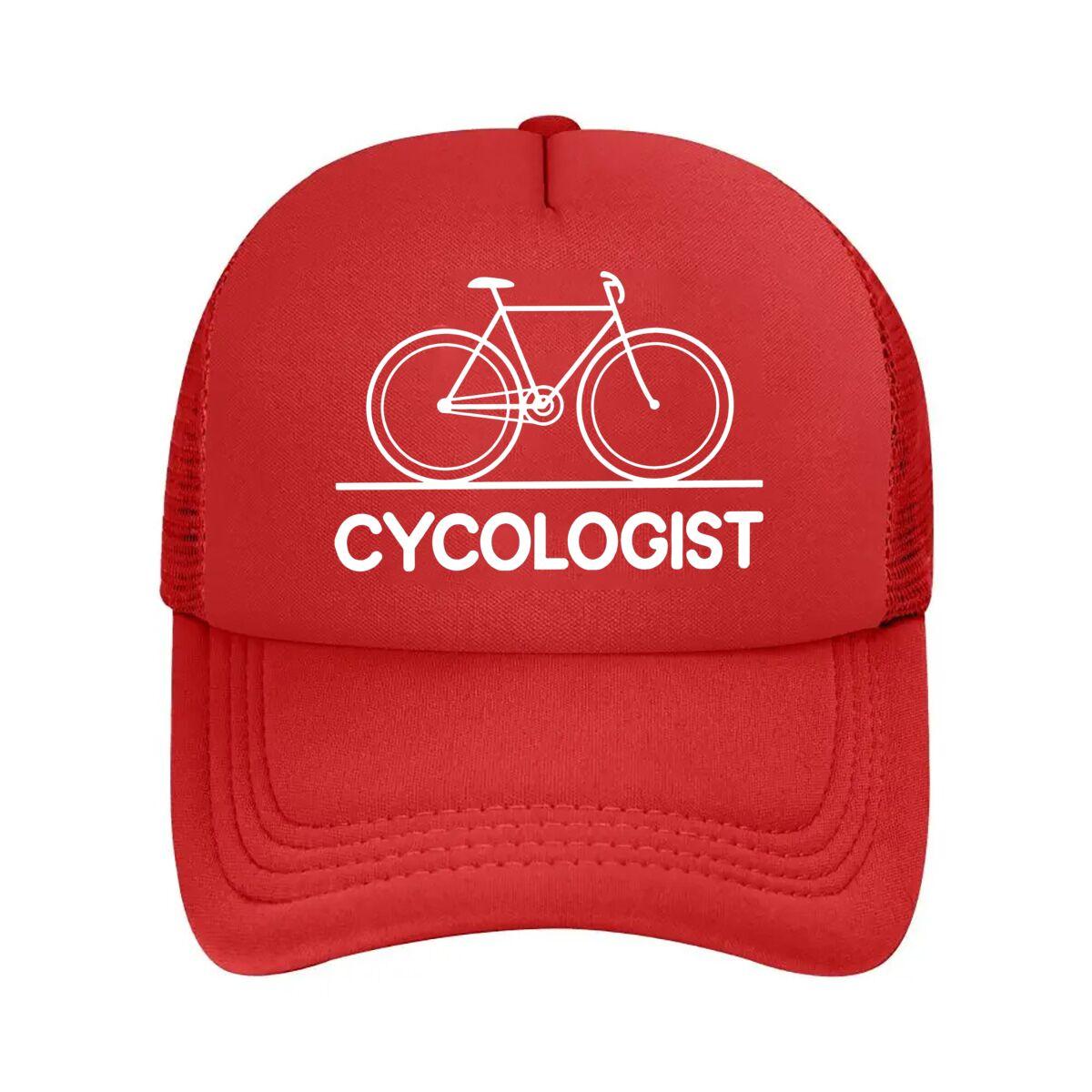 Cycologist design with a bicycle celebrating a bold and edgy theme Mesh Baseball Cap One Size