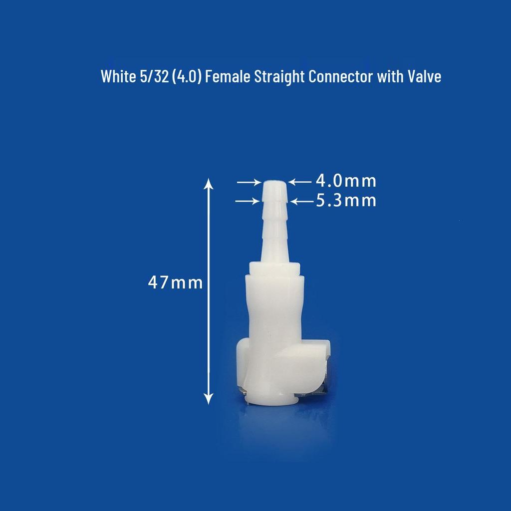 CPC Connector with Shut-Off Valve: 3/16" Male/Female Quick Disconnect for Beauty Instruments