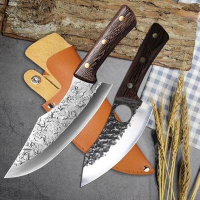 Handmade Forging Boning Knife Set Stainless Steel Kitchen Knives Set Chef Slicing Knife Santoku Cleaver