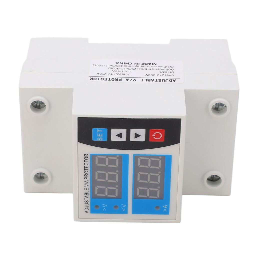 Over Under Voltage Protector Current Limit Din Rail Adjustable 2 Display Self Resetting Protective