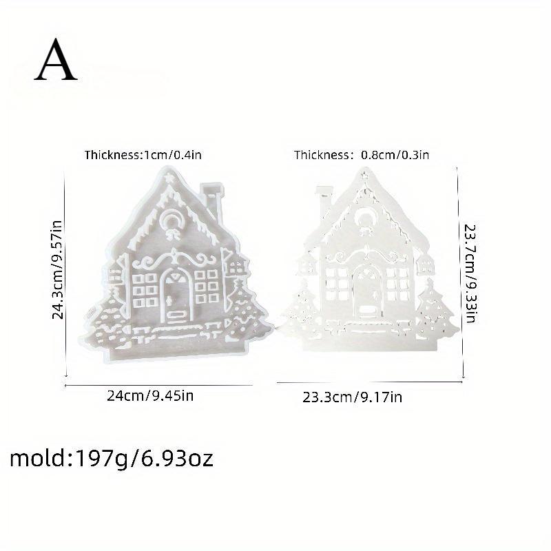 Christmas Tree House Plugin Decoration Gypsum Mold DIY Silicone Mold