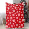 1pc Christmas Red Throw Blanket White Snowflake Throw Blanket Xmas Winter Holiday Cozy Fuzzy Plush Throw Blankets Super Soft