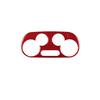 Bright Red Carbon Fiber Car Button Control AC Panel Sticker For Fiat 500 2012-15