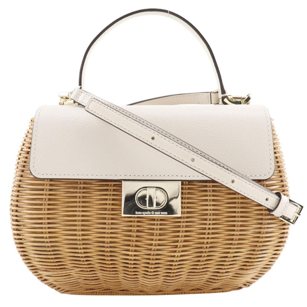 

Kate Spade Basket bag Handbag 2WAYShoulder beige Wicker/leather Women Used