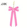 Reusable Christmas Party Supplies Velvet Ribbon Bow Xmas Pendant, Tree Flannel Ornament, Indoor Wedding Banquet Decor Decorative Retro Style