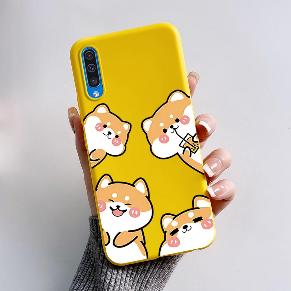 For Samsung A50 A50S A30S Case Cartoon Soft Liquid Silicone Full Protection Phone Back Cover For Galaxy A 50 50S 30S Funda Shell
