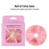 Suport Placă pentru Unghii Artizanale cu Model Floare de Lotus - Bază de Practică pentru Crearea Șabloanelor